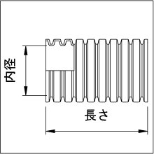 情報1: EV用耐熱オレンジコルゲートチューブ(スリット入り)：ナイロン製(難燃タイプ) 小箱入り